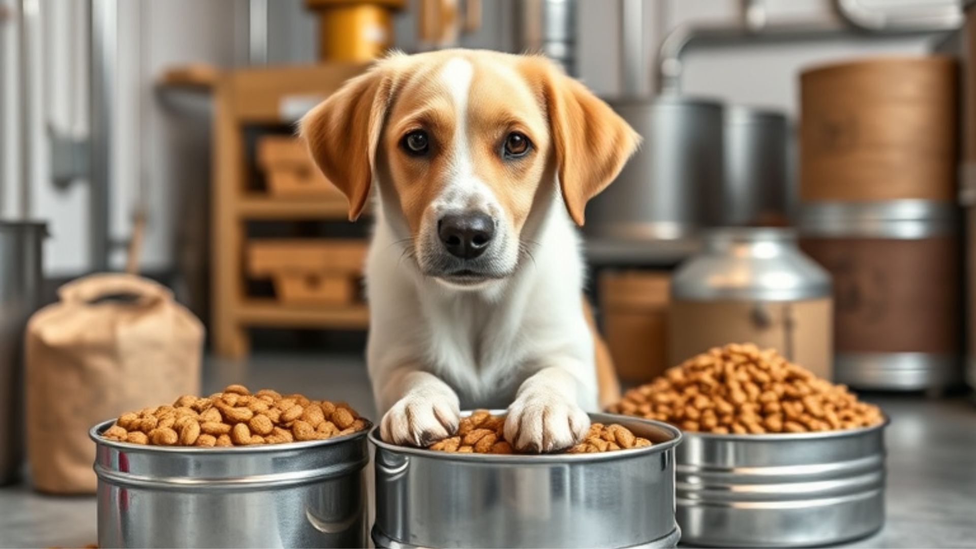 a small-scale production facility dedicated to manufacturing dry pet food
